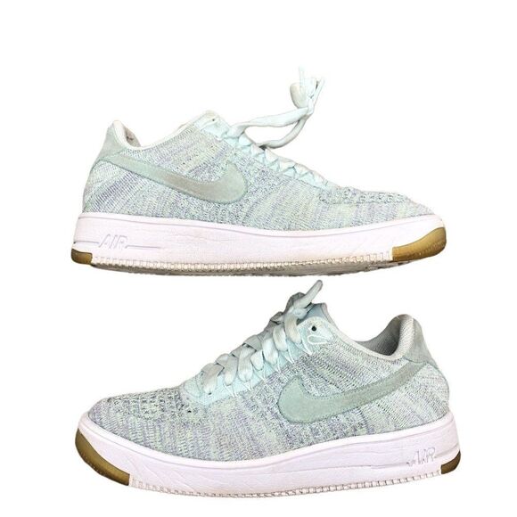Rare 2016 Nike Air Force 1 Flyknit Low Glacier Blue - Picture 2 of 16